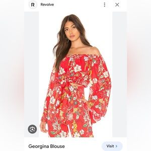 Parker Georgina Blouse in Red Sangria